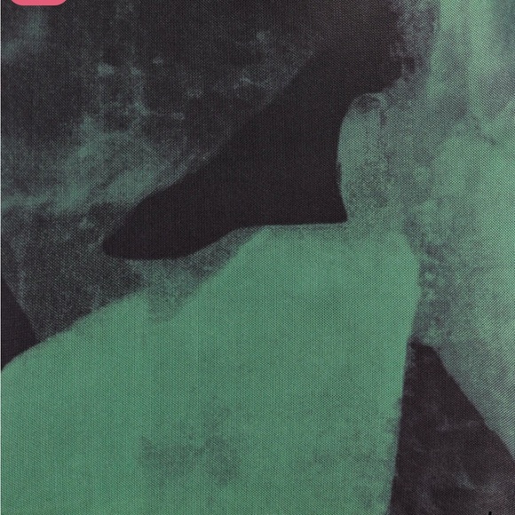 Windsor Green Abstract Y2K Print Mesh Mini Dress retro look! Ring Accent NWT - Picture 5 of 5